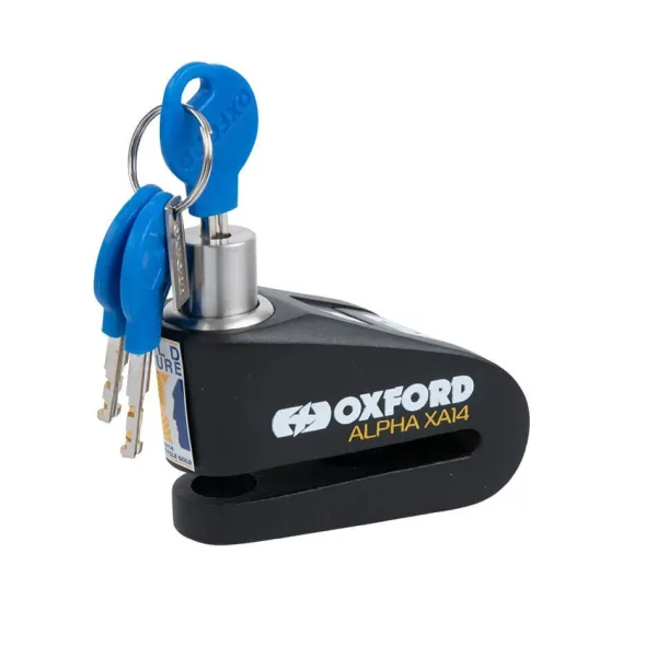 Oxford Alpha XA14 Alarm Disc Lock Black ART4 LK218> Motorsloten
