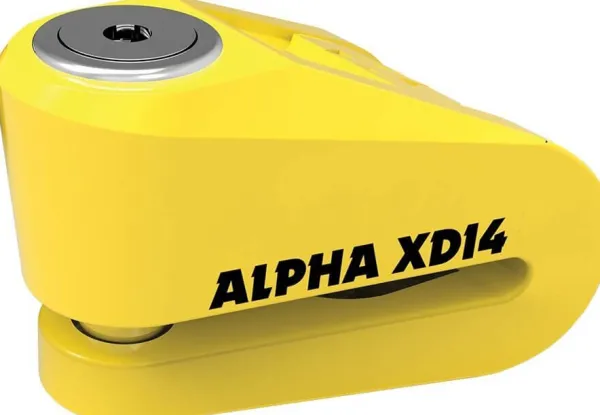 Oxford Alpha XD14 Disc Lock (14mm pin) Yellow ART4 LK276> Motorsloten