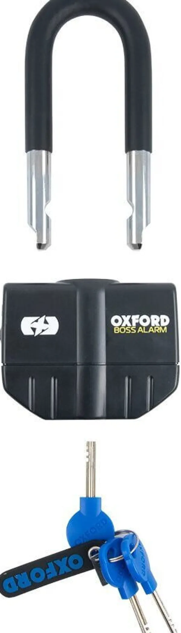 Oxford Boss Alarm 16mm Padlock Black ART4 LK484> Motorsloten