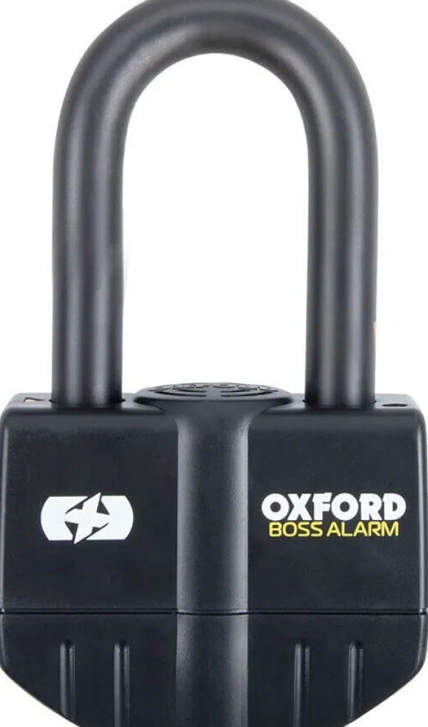 Oxford Boss Alarm 16mm Padlock Black ART4 LK484> Motorsloten
