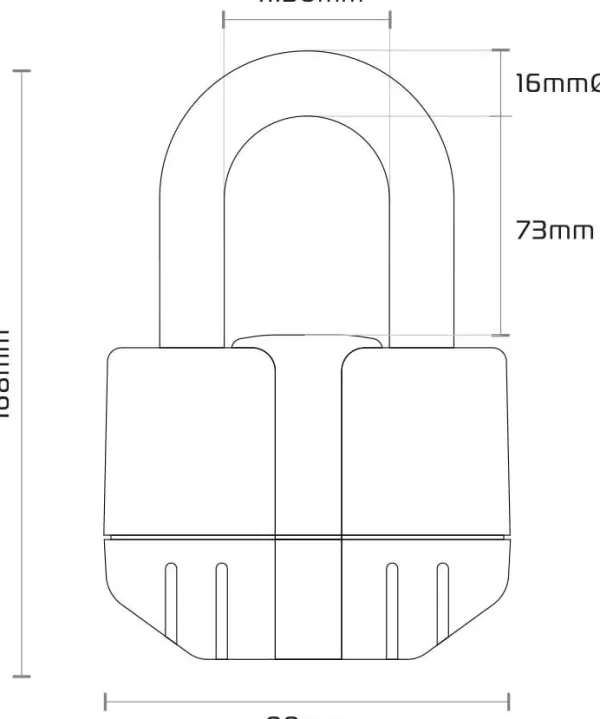 Oxford Boss Kettingslot + alarm ART4 120cm> Motorsloten