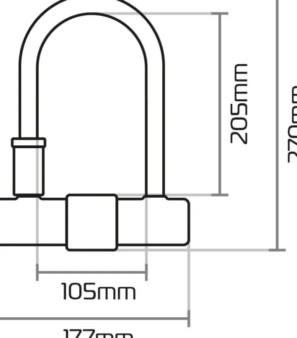 Oxford Magnum Beugelslot ART4 177x270mm LK223> Motorsloten
