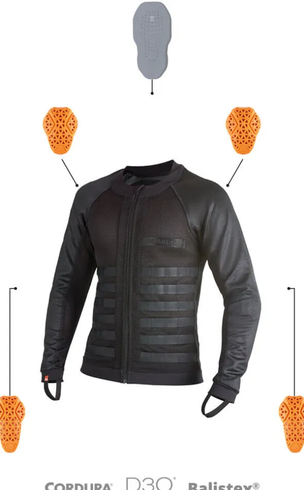 Pando Moto Commando-Uh Motorjas Black> Motorjassen