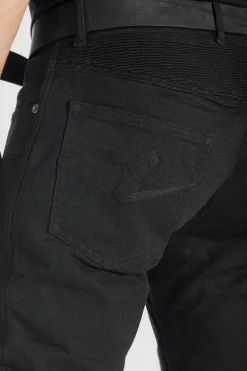 Pando Moto Karldo Slim Motorjeans Black> Motorjeans