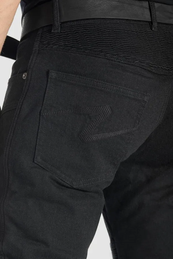 Pando Moto Karldo Slim Motorjeans Black> Motorjeans