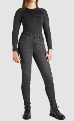 Pando Moto Kaya Slim Motorjeans Grey> Motorjeans