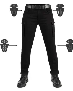 Pando Moto Mila Cargo Motorjeans Black><noscript><img width=