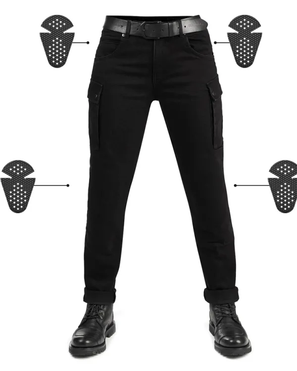 Pando Moto Mila Cargo Motorjeans Black> Motorbroeken|Motorjeans