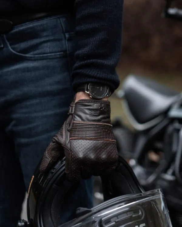 Pando Moto Onyx Gloves Brown> Motorhandschoenen