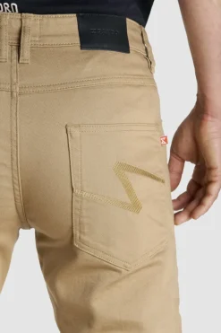 Pando Moto Robby Slim Motorjeans Beige> Motorjeans