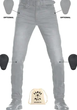 Pando Moto Robby Slim Motorjeans Beige><noscript><img width=