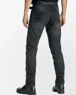 Pando Moto Robby Slim Motorjeans Black> Motorjeans