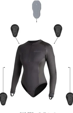 Pando Moto Shell Women 02 Armored Motorcycle Baselayer / body Black><noscript><img width=