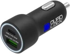 Quad Lock Dual USB (C+A) Car Charger 48W> Telefoonhouders