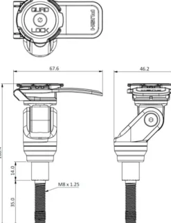 Quad Lock Klembevestiging op stuur Klembevestiging op stuur> Telefoonhouders