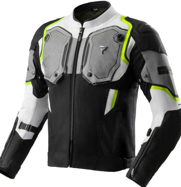 Rebelhorn Borg 2 Motorjas Black/Grey/Fluo Yellow> Motorjassen