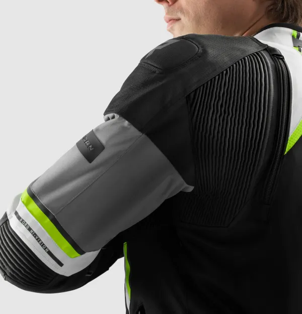 Rebelhorn Borg 2 Motorjas Black/Grey/Fluo Yellow> Motorjassen