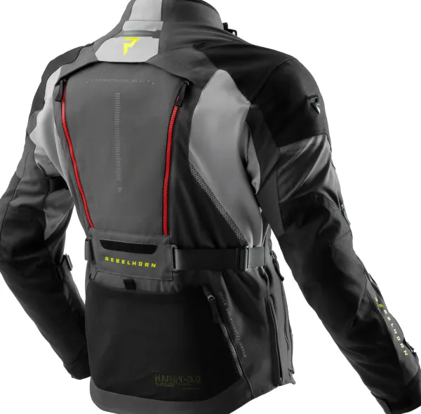 Rebelhorn Hardy 3.0 Motorjas Anthracite/Grey/Yellow> Motorjassen