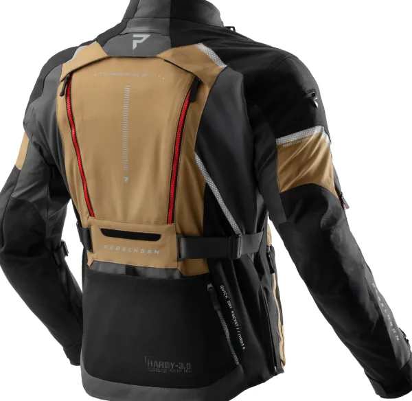 Rebelhorn Hardy 3.0 Motorjas Desert/Grey/Red> Motorjassen