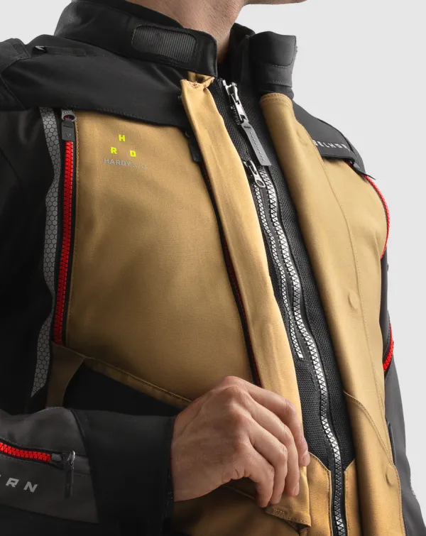 Rebelhorn Hardy 3.0 Motorjas Desert/Grey/Red> Motorjassen