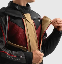 Rebelhorn Hardy 3.0 Motorjas Desert/Grey/Red><noscript><img width=