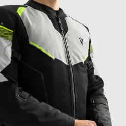 Rebelhorn Hiflow 5 Motorjas Black/Grey/Fluo Yellow> Motorjassen