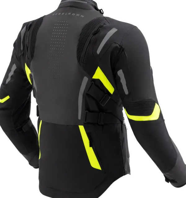 Rebelhorn Hiker 4 Motorjas Black/Anthracite/Fluo Yellow> Motorjassen