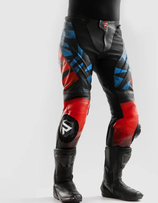 Rebelhorn Inferno Motorbroek Black/Blue/White/Red> Motorbroeken