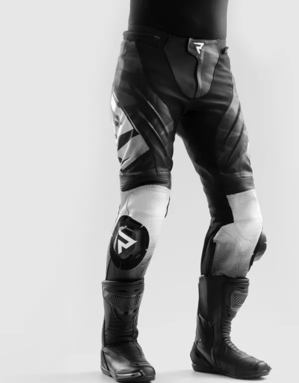 Rebelhorn Inferno Motorbroek Black/White> Motorbroeken