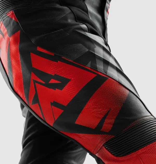 Rebelhorn Inferno Motorbroek Black/Fluo Red> Motorbroeken