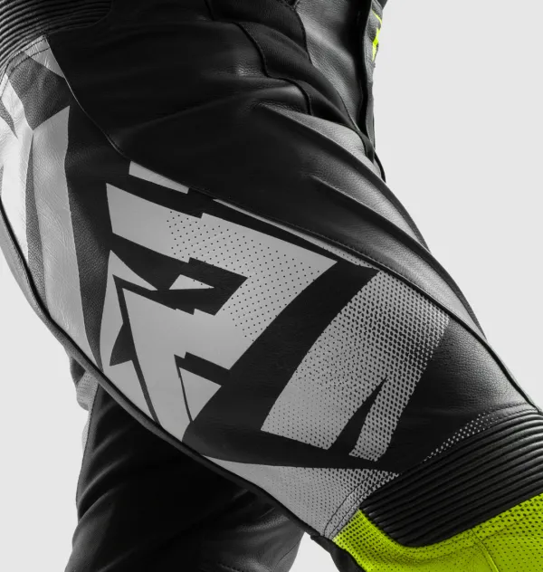Rebelhorn Inferno Motorbroek Black/White/Fluo Yellow> Motorbroeken