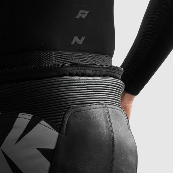 Rebelhorn Inferno Motorbroek Black/White/Fluo Yellow> Motorbroeken
