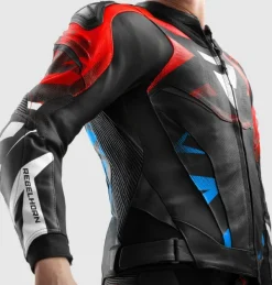 Rebelhorn Inferno Motorjas Black/Blue/White/Red> Motorjassen