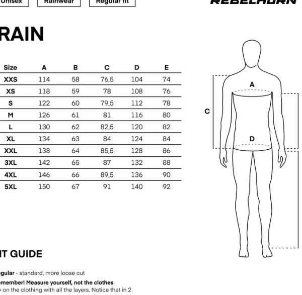 Rebelhorn Rain Two-Piece Waterproof Suit Black/Fluo Yellow> Regenkleding