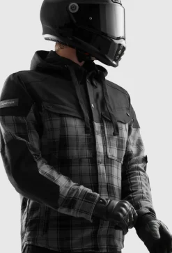 Rebelhorn Shifter Shirt Motorhoodie Black/Grey> Motorhoodies|Motorjassen