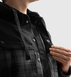 Rebelhorn Shifter Shirt Motorhoodie Black/Grey><noscript><img width=