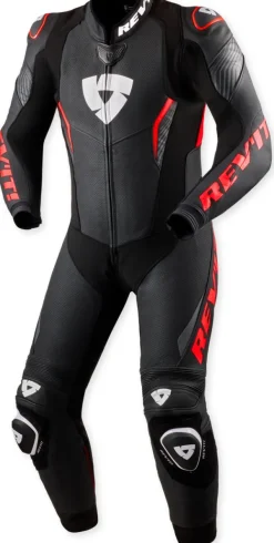 REV'IT Argon 3 One Piece Black/Neon Red> Motorpakken
