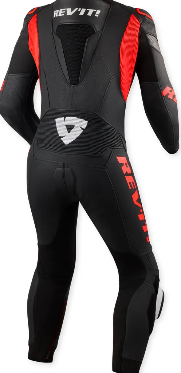 REV'IT Argon 3 One Piece Black/Neon Red> Motorpakken