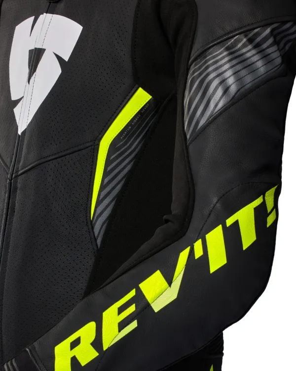 REV'IT Argon 3 One Piece Black/Neon Yellow> Motorpakken