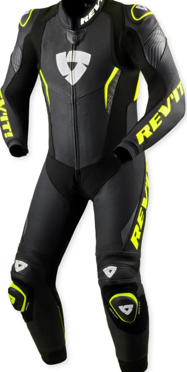 REV'IT Argon 3 One Piece Black/Neon Yellow> Motorpakken