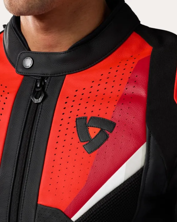 REV'IT Automate Motorjas Black/Neon Red> Motorjassen