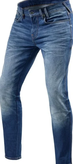 REV'IT Carlin SK Motorjeans Medium Blue Used> Motorjeans