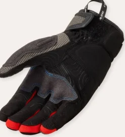 REV'IT Cavern Gloves Grey/Red> Motorhandschoenen
