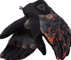 REV'IT Continent WB Gloves Black/Orange> Motorhandschoenen