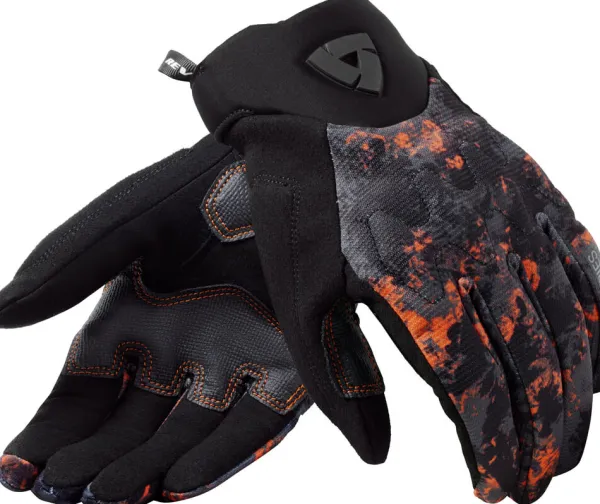 REV'IT Continent WB Gloves Black/Orange> Motorhandschoenen