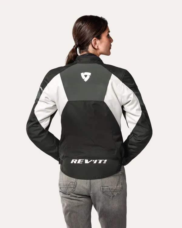 REV'IT Control Air H2O Ladies Motorjas Black/White> Motorjassen