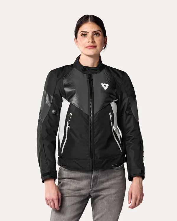 REV'IT Control Air H2O Ladies Motorjas Black/White> Motorjassen