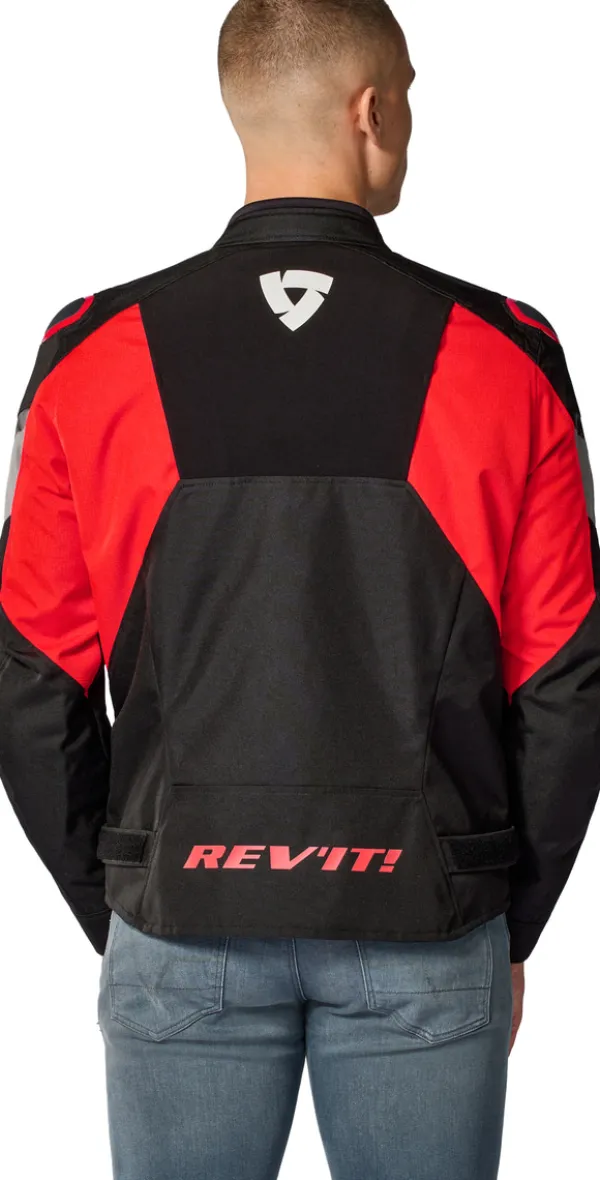 REV'IT Control H2O Motorjas Black/Red> Motorjassen