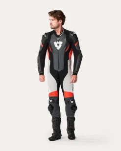 REV'IT Control Onepiece Black/Neon Red> Motorpakken
