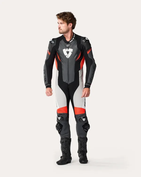 REV'IT Control Onepiece Black/Neon Red> Motorpakken